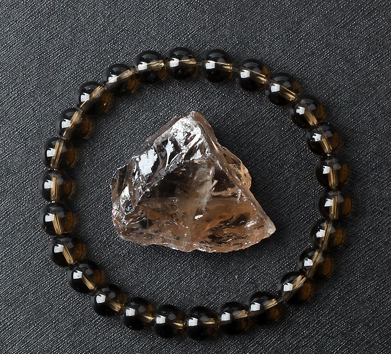 Natural smoky quartz bracelet