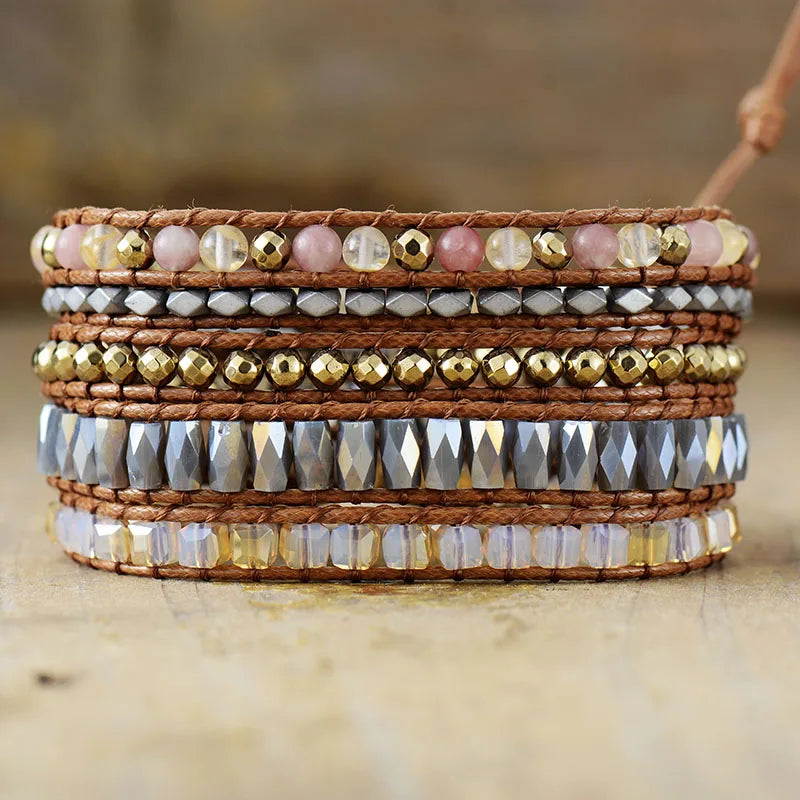 Bohemian and sparkling style bracelet
