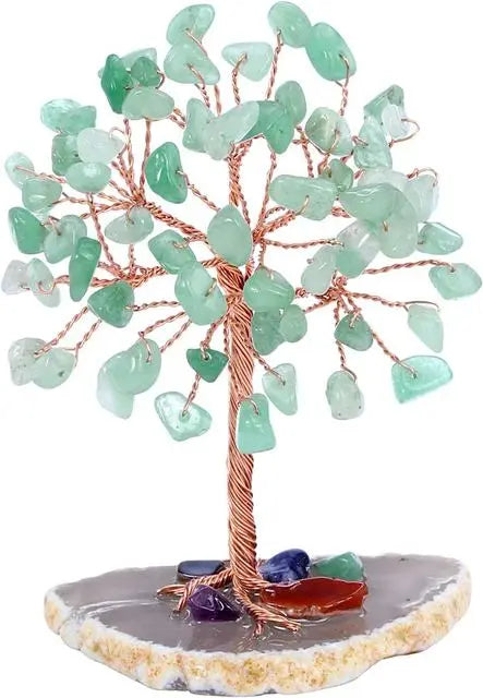 Mini money tree in crystal and agate - lvshu