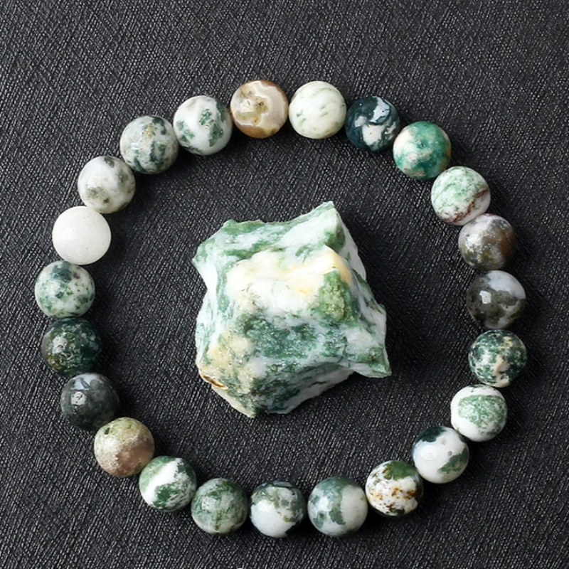 Feng Shui bracelet in tree agate 