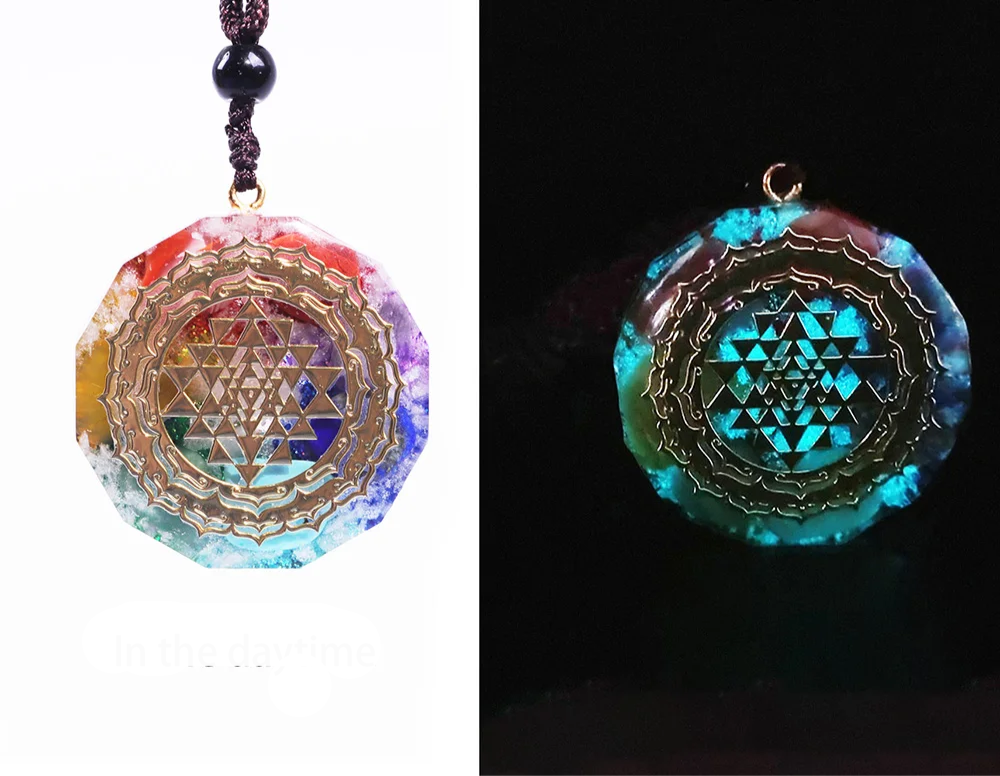 Chakra pendant in sacred geometry 
