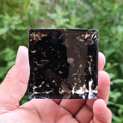Orgonite Pyramid Obsidian & Peridot 