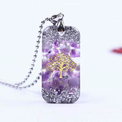 Pendentif vibratoire en pierres fines