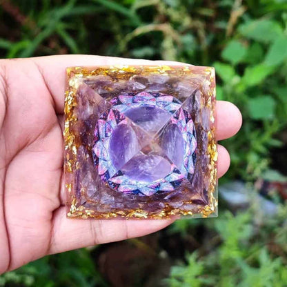 Amethyst Orgonite Pyramid 