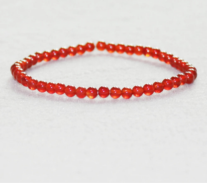 Spiritual bracelet in natural carnelian 