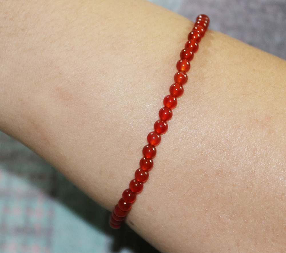 Spiritual bracelet in natural carnelian 