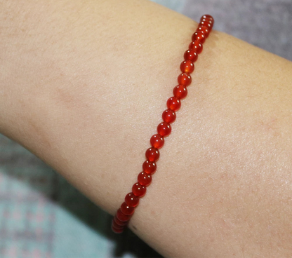 Spiritual bracelet in natural carnelian 