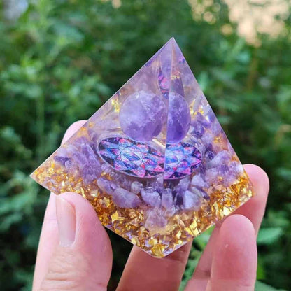 Amethyst Orgonite Pyramid 