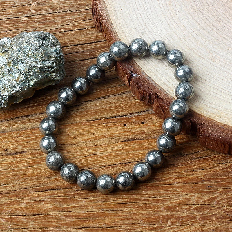 Protection bracelet in pyrite 