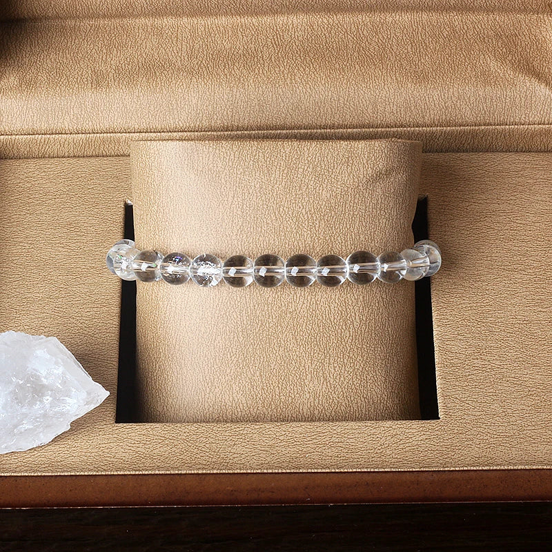 Zen bracelet in clear quartz for yoga and meditation 