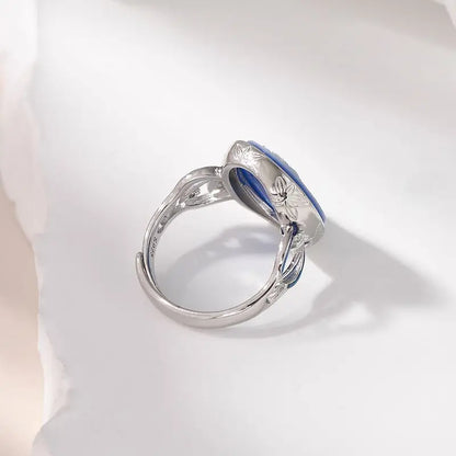 Cameo ring in natural stone and silver 