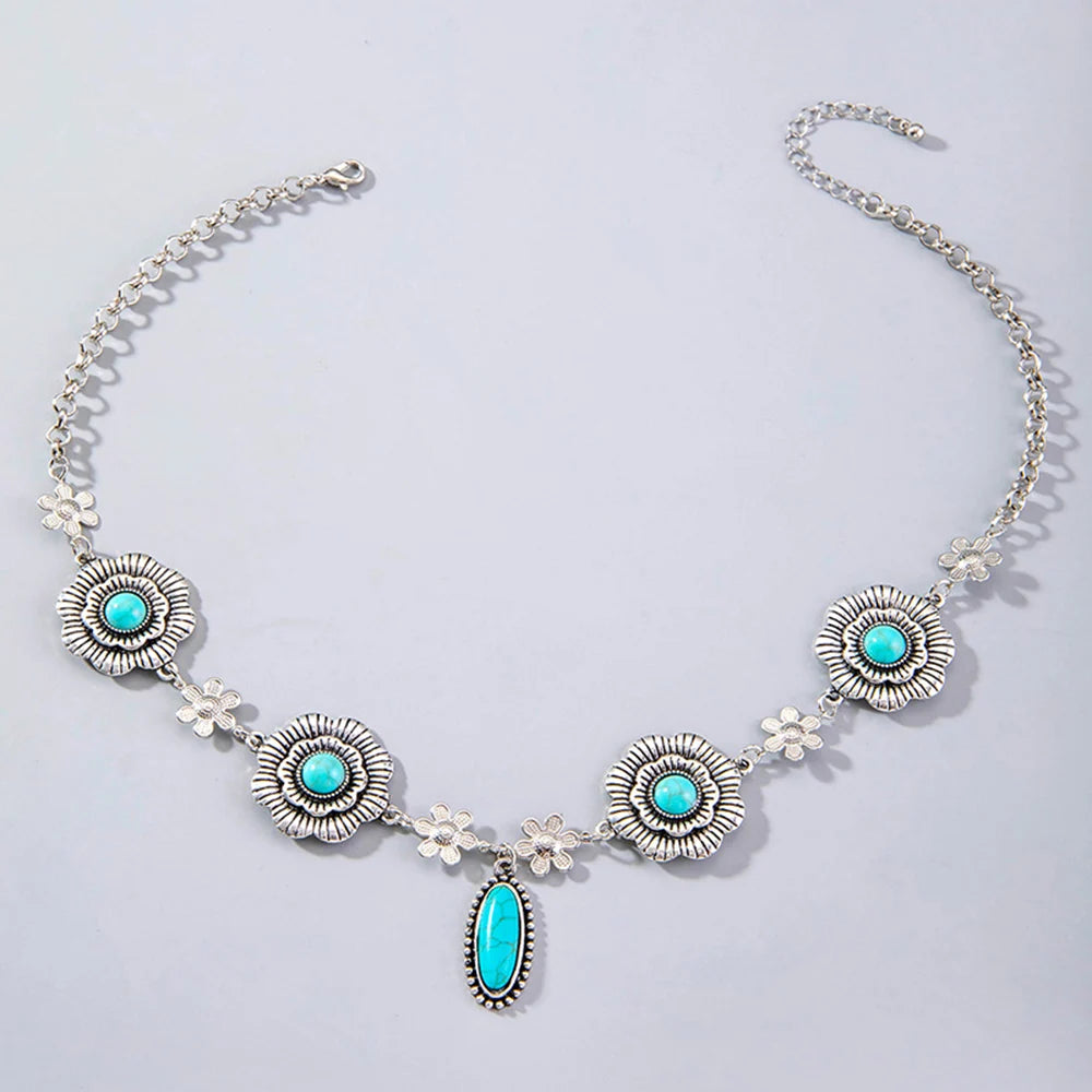 Retro alloy and pearl jewel 