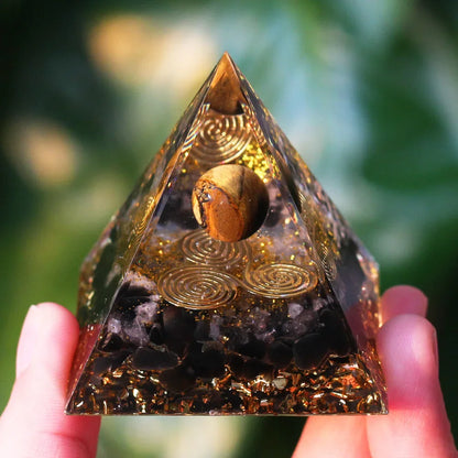 Orgonite Pyramid Jasper / Onyx 