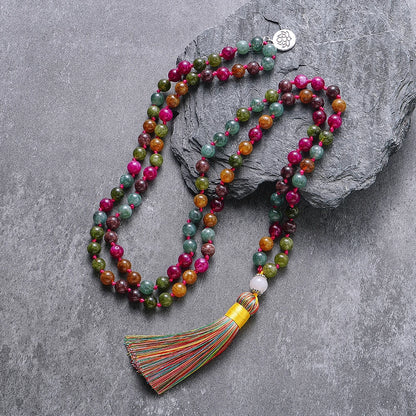 Rosary in colored tourmaline