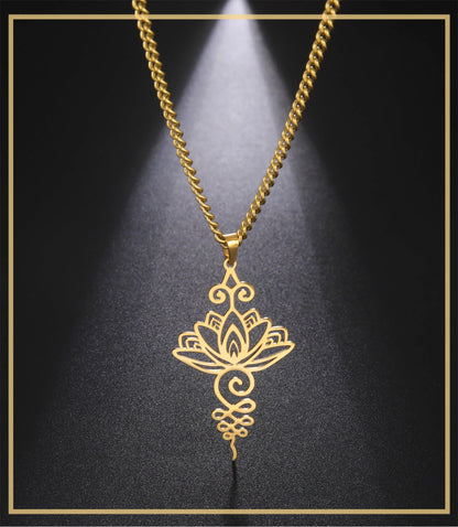 Golden chain with Unalome pendant 