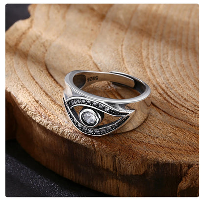 Spiritual ring in Thai silver 