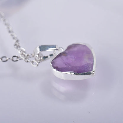 Silver jewelry with purple quartz 