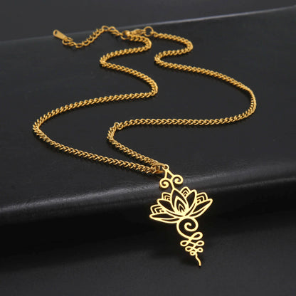 Golden chain with Unalome pendant 
