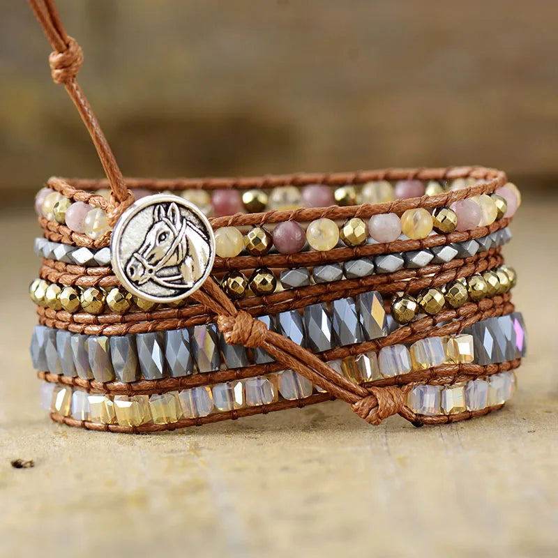 Bohemian and sparkling style bracelet 