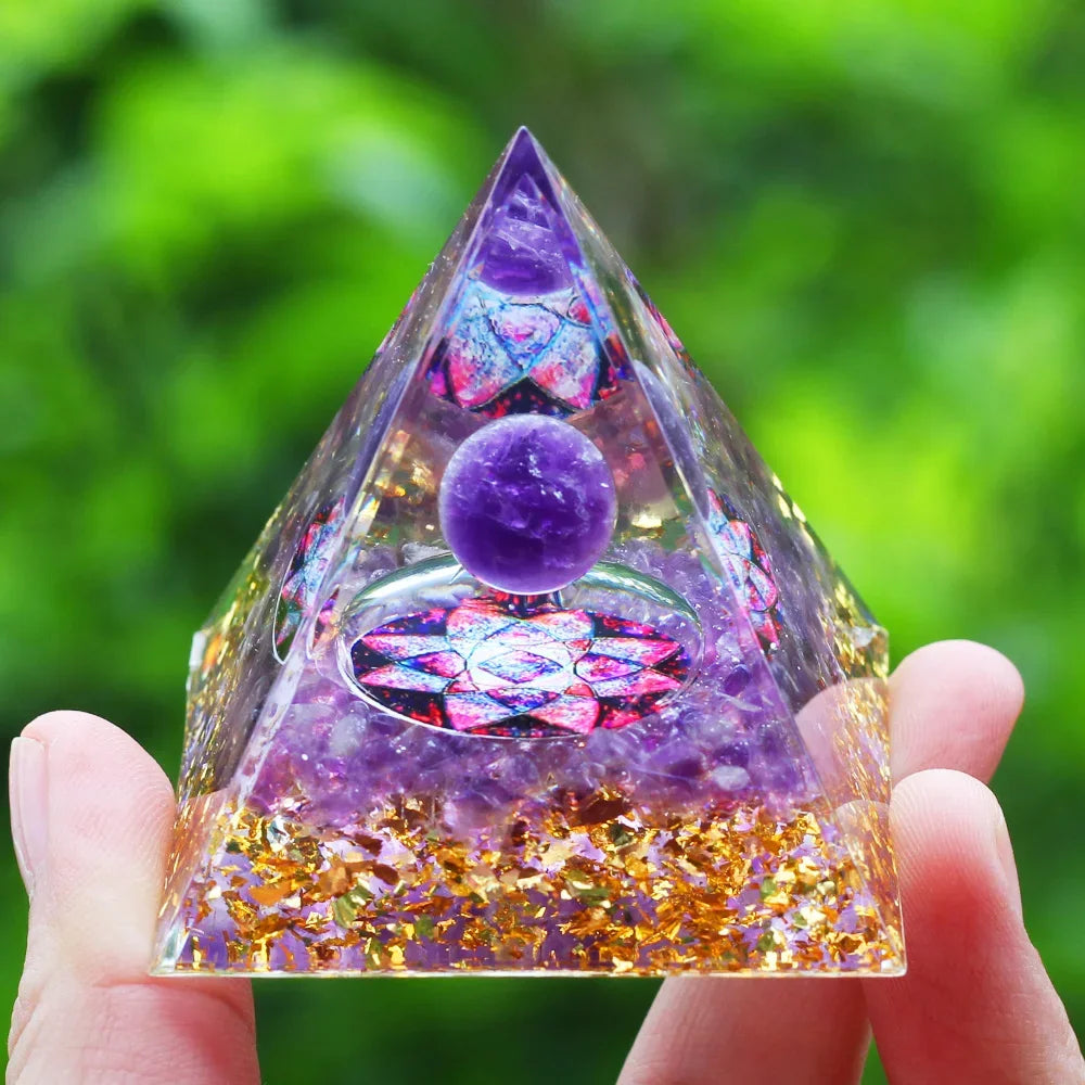 Amethyst Orgonite Pyramid 