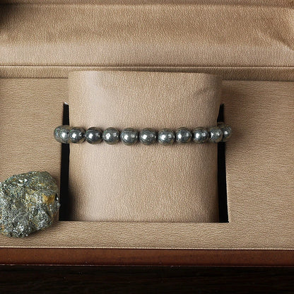 Protection bracelet in pyrite 