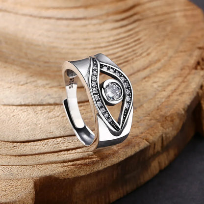 Spiritual ring in Thai silver 