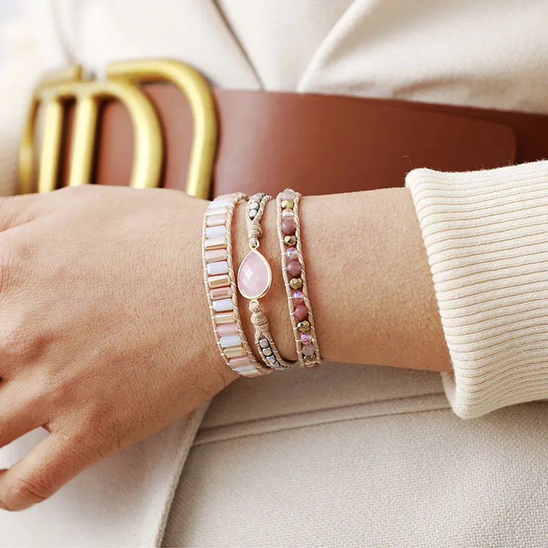 Refined bracelet with protective crystal 