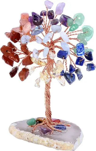 Mini crystal and agate money tree-caishu 