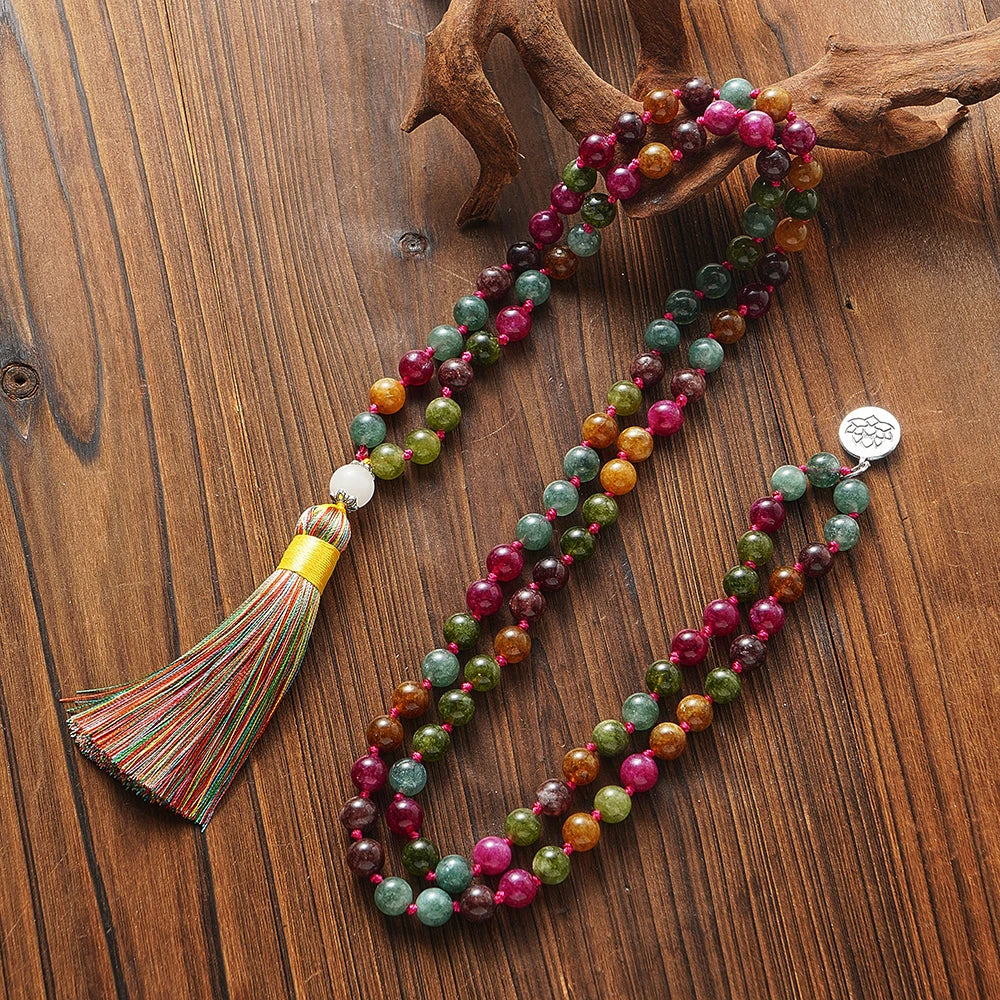 Rosary in colored tourmaline