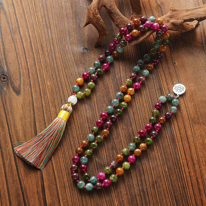 Rosary in colored tourmaline
