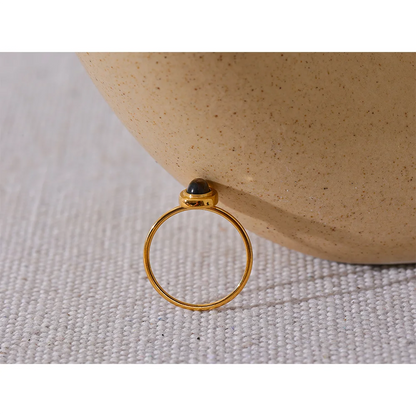 Chic Ring in Natural Stone 