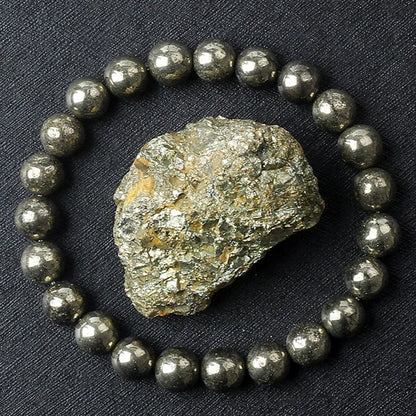 Protection bracelet in pyrite 