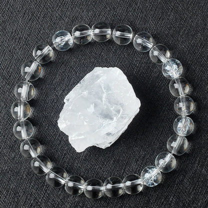 Zen bracelet in clear quartz for yoga and meditation 