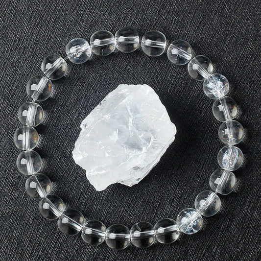 Zen bracelet in clear quartz for yoga and meditation 