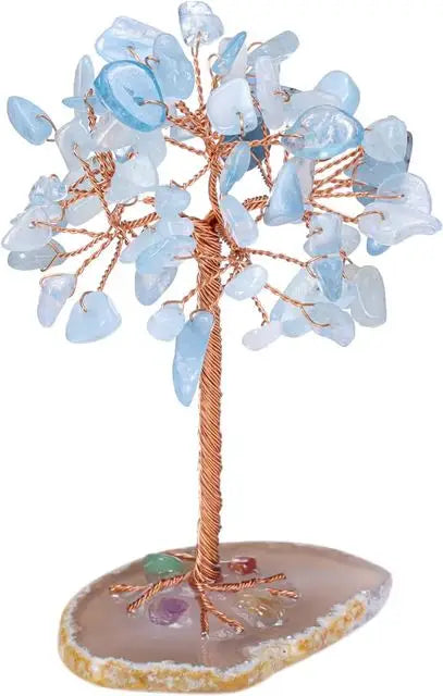 Mini crystal and agate money tree - Lanshu 