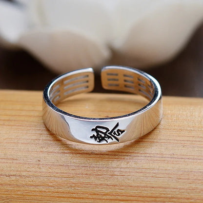 Tibetan Ring in Silver Plated 