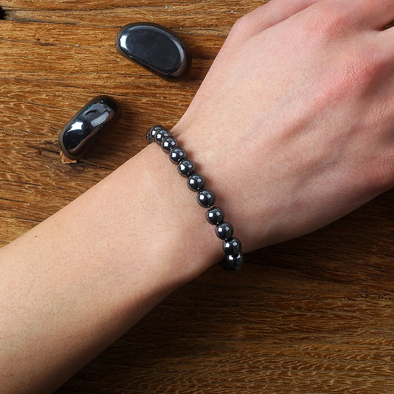 Spiritual hematite bracelet for yoga and chakra 