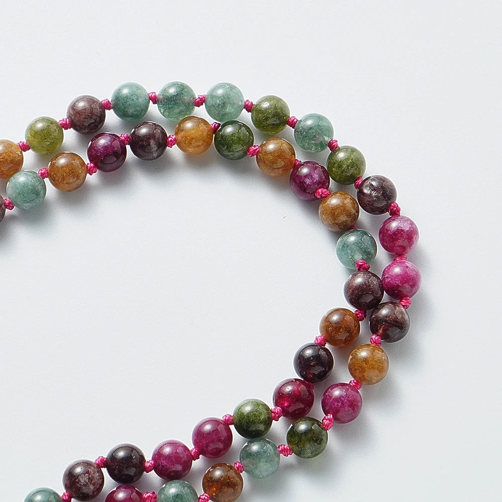 Rosary in colored tourmaline
