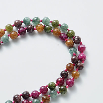 Rosary in colored tourmaline