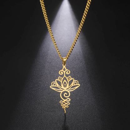 Golden chain with Unalome pendant 