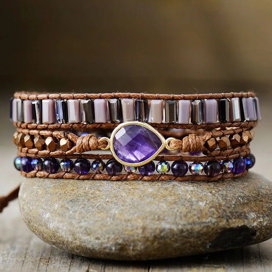 Refined bracelet with protective crystal 