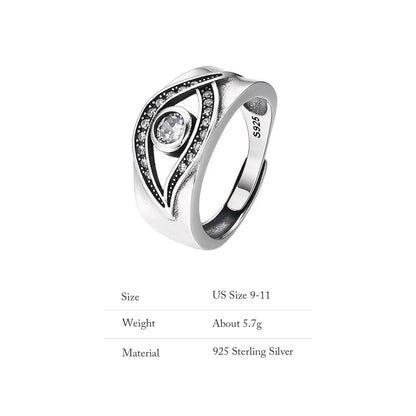 Spiritual ring in Thai silver 