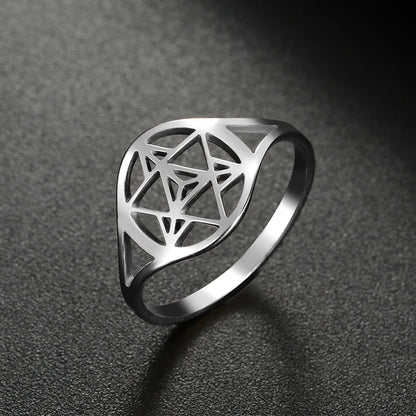 Spiritual Ring in Steel 