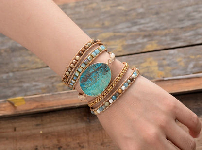 Bracelet élégant en cuir et breloque