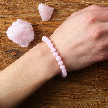 Spiritual bracelet in rose quartz 