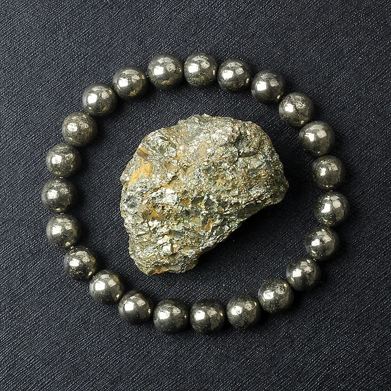 Protection bracelet in pyrite 