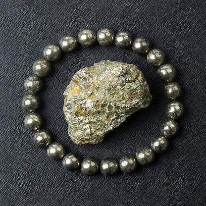 Protection bracelet in pyrite 