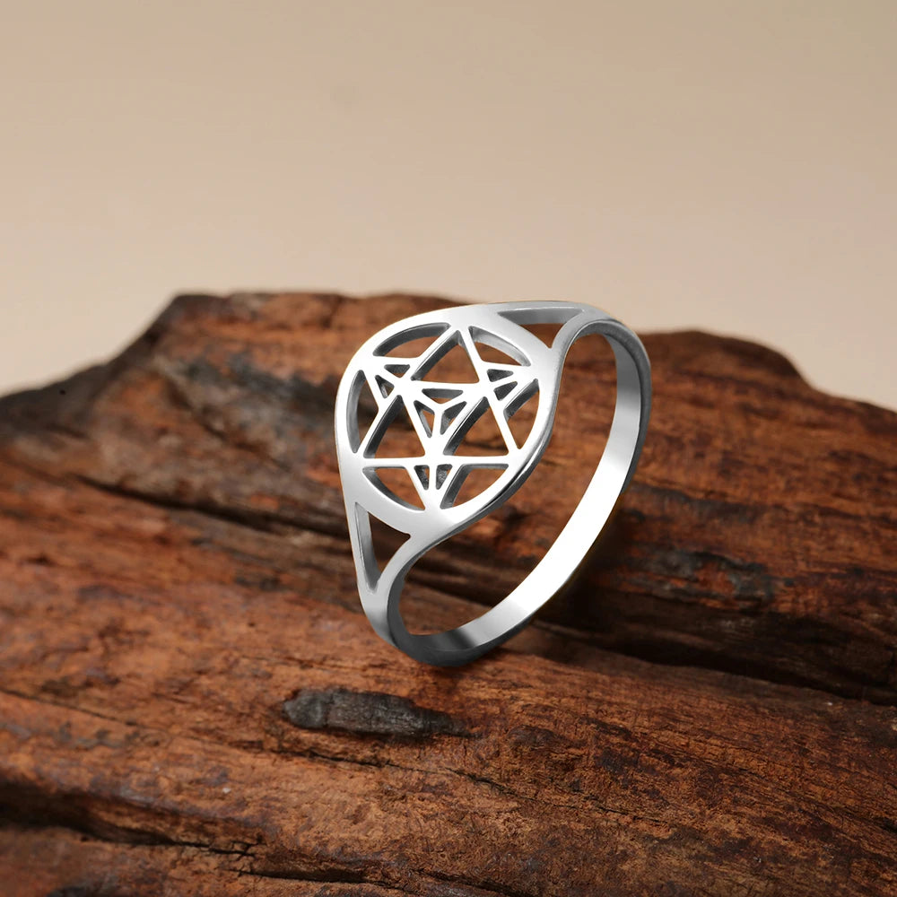 Spiritual Ring in Steel 