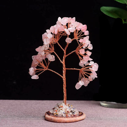 Mini money tree in crystal and agate - Fenshu 