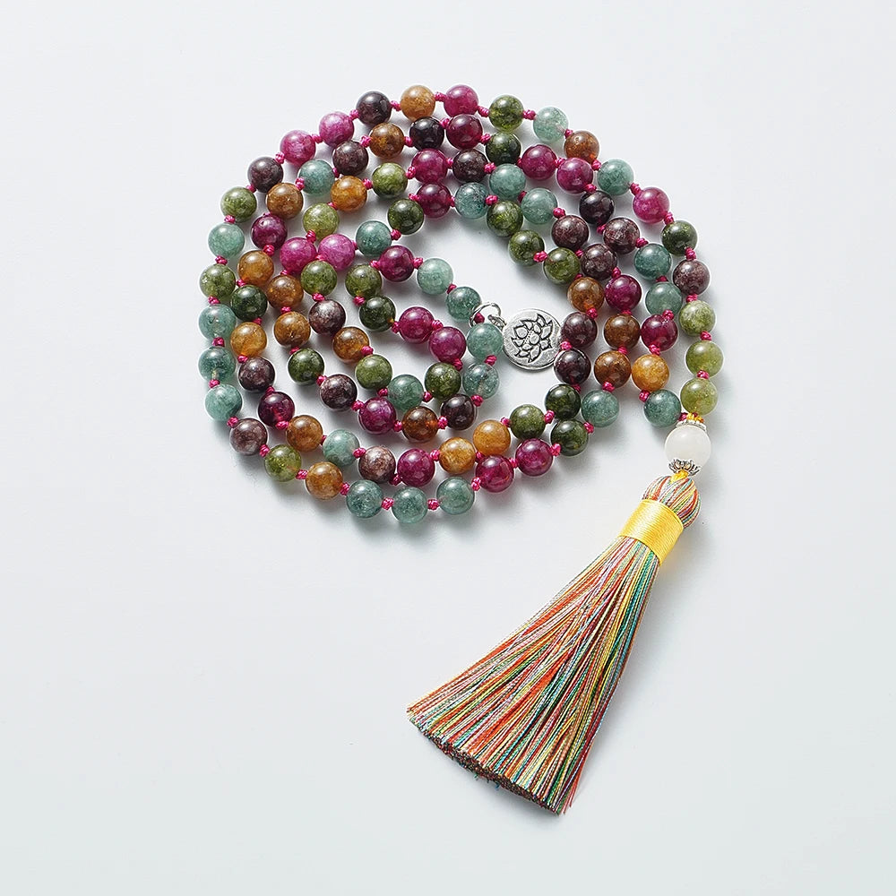 Rosary in colored tourmaline